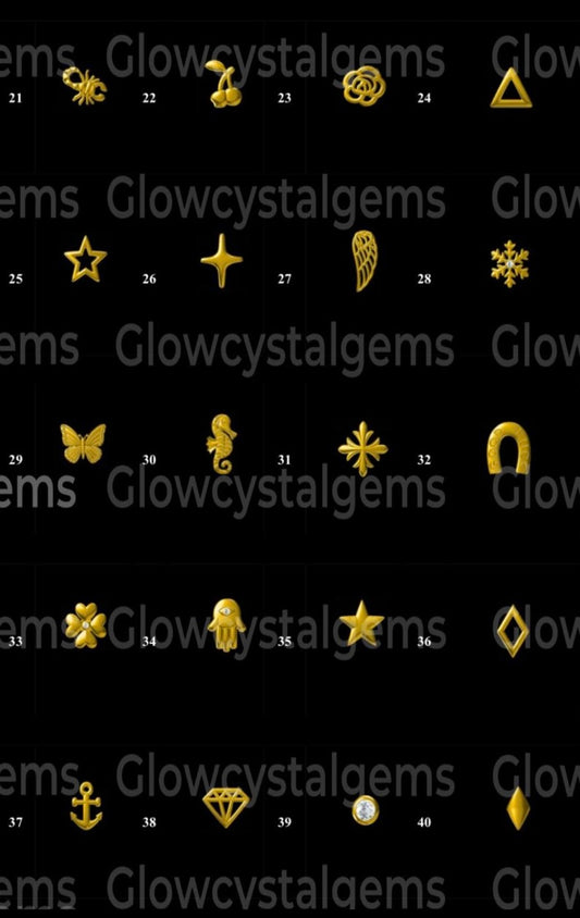 Oro 18k GlowGems charms