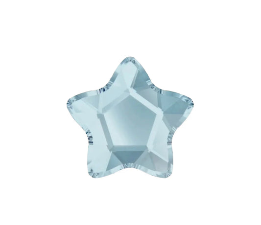 Crystal Aquamarine Star Flower GlowGems