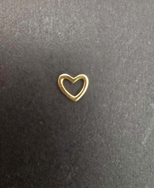 Charm Oro 18k Hollow Heart